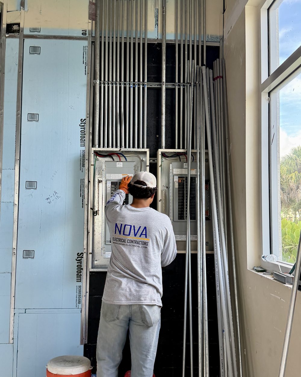 Commercial electrical distribution gear installed by Nova Electrical Contractors